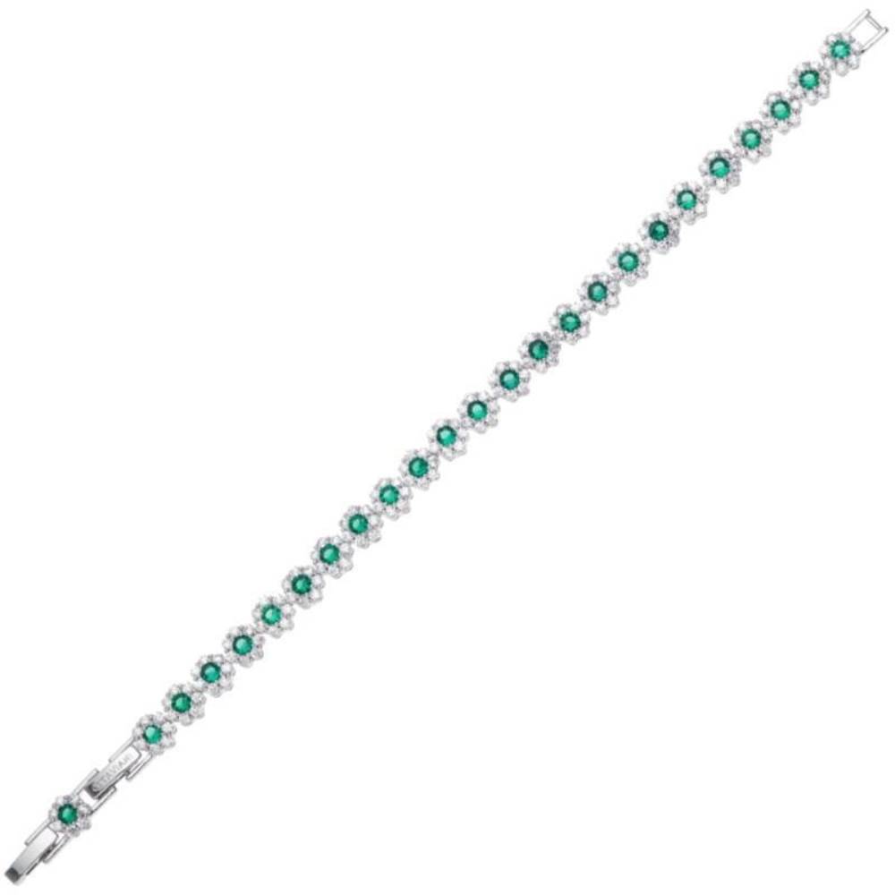 Bracciale Donna Ottaviani Tennis dorato Zirconi Bianchi e verdi 501048B