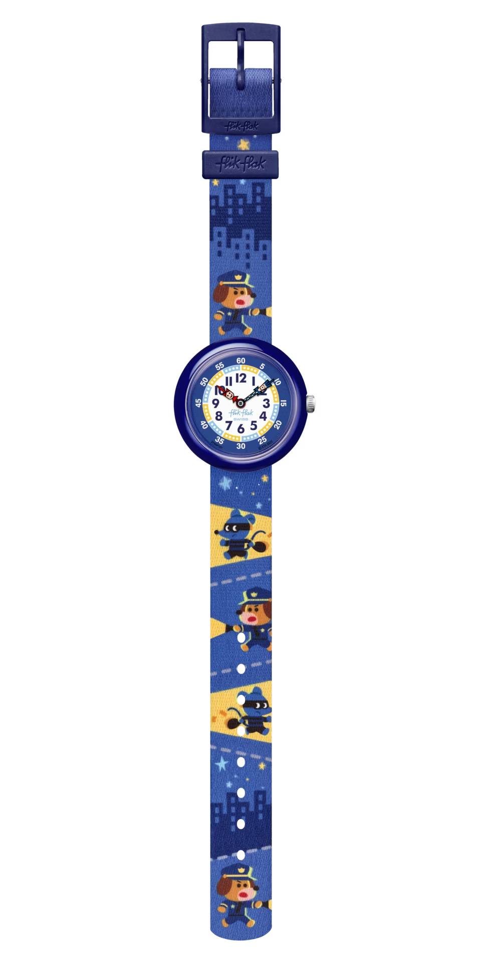 Orologio Bambino Swatch Flik Flak Paws Up Quarzo Blu Multicolore ZFBNP221