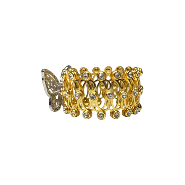 Anello-Bracciale Donna Re Mida Argento Dorato Estendibile Zirconi Fascia-3