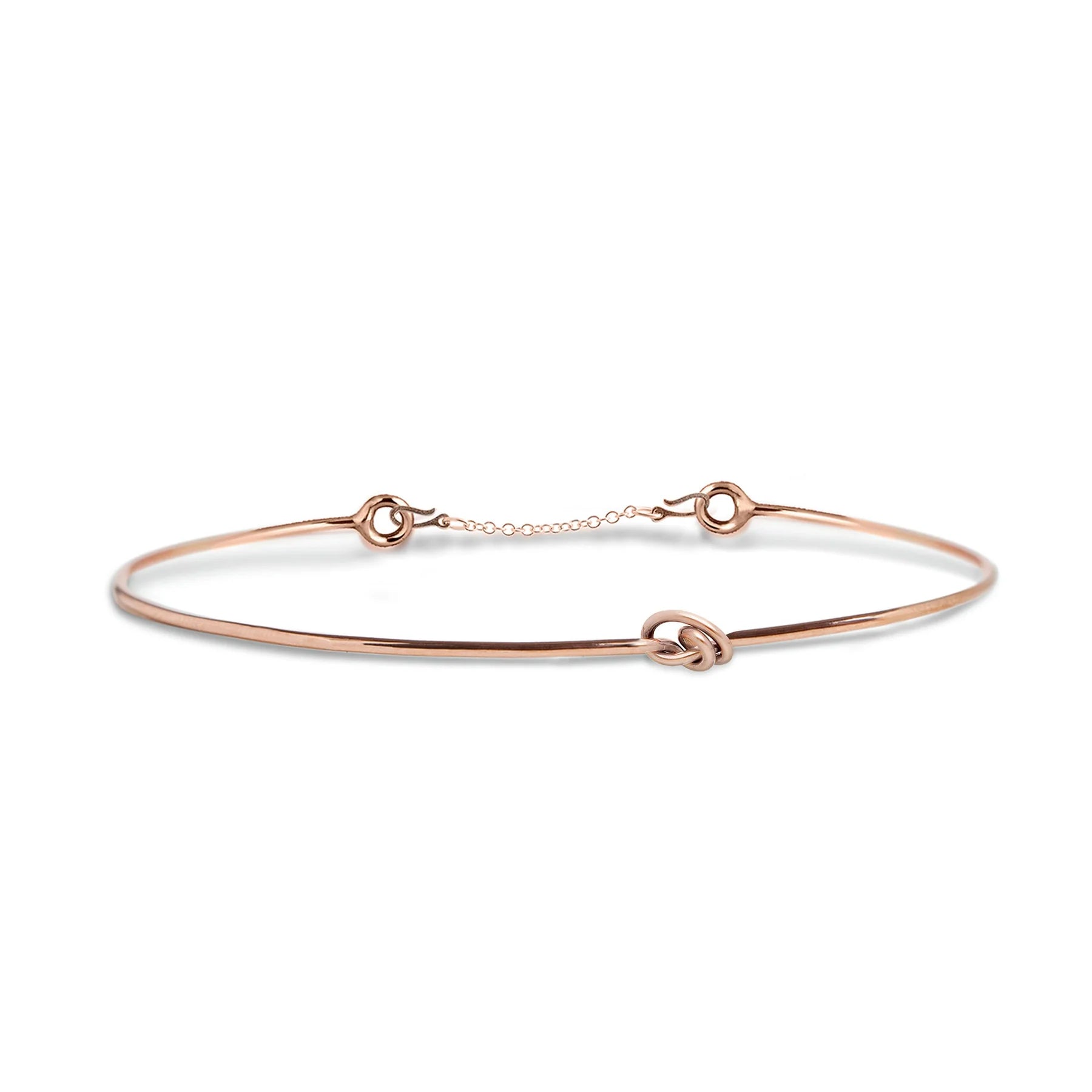 Bracciale Donna Filo D'Amore Cupido Oro Rosa 9 KT Intreccio Semirigido BR236R-M