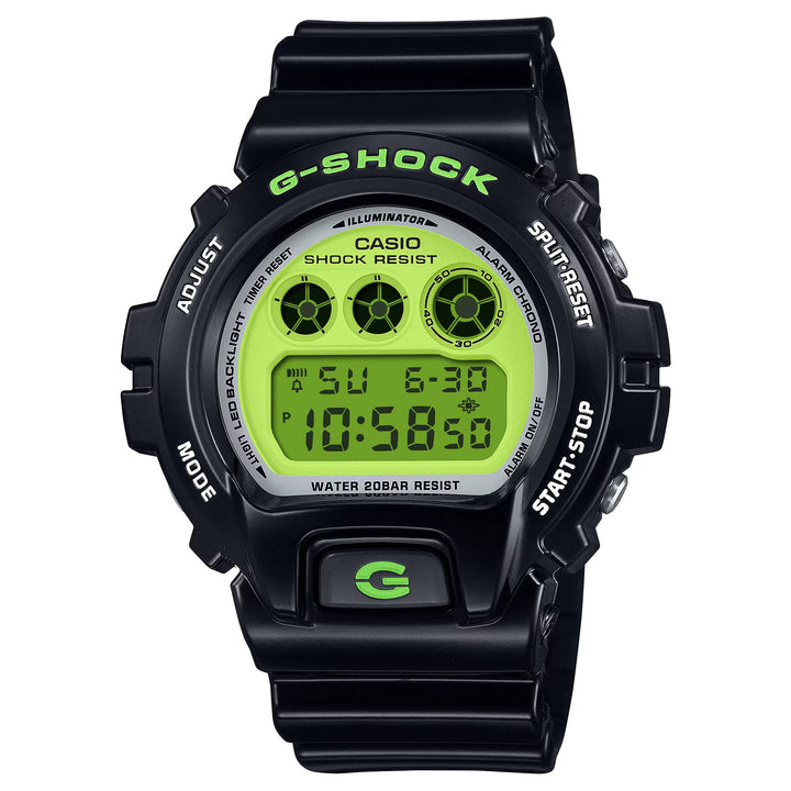 Orologio Uomo Casio G-SHOCK Quarzo Nero Lucido Fluorescente Verde DW-6900RCS-1ER