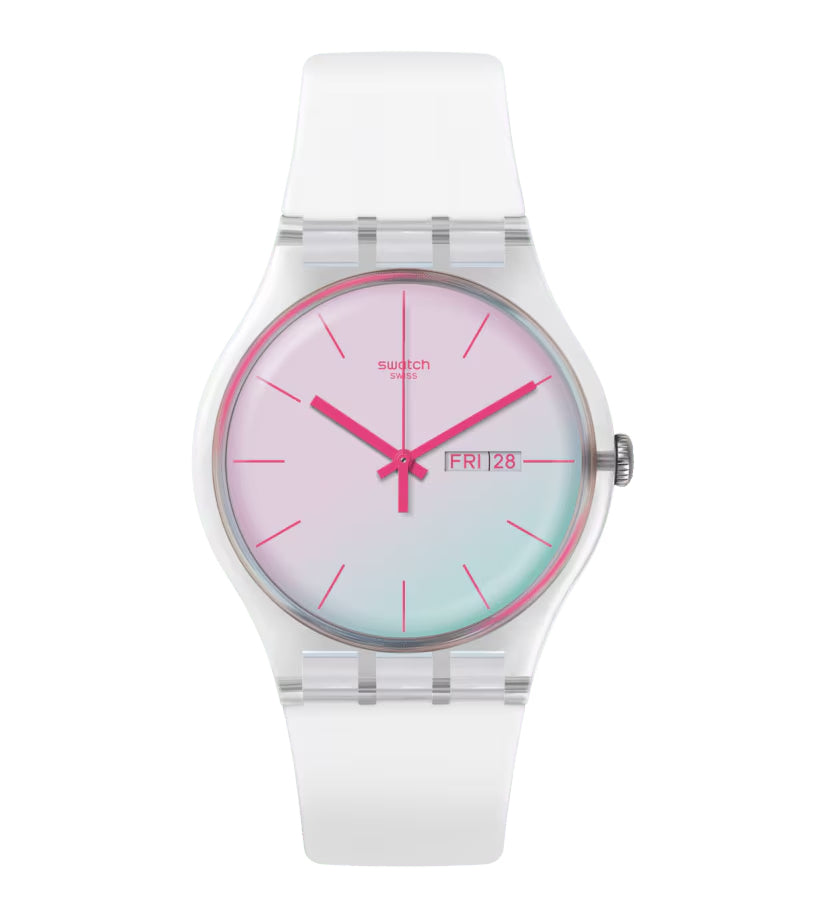 Orologio Unisex Swatch POLAWHITE Quarzo Solo Tempo SO29K704-S14