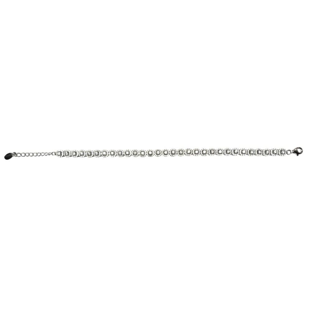 Bracciale Unisex Angelic Re Mida Tennis Argento Zirconi Bianchi Tennis-22