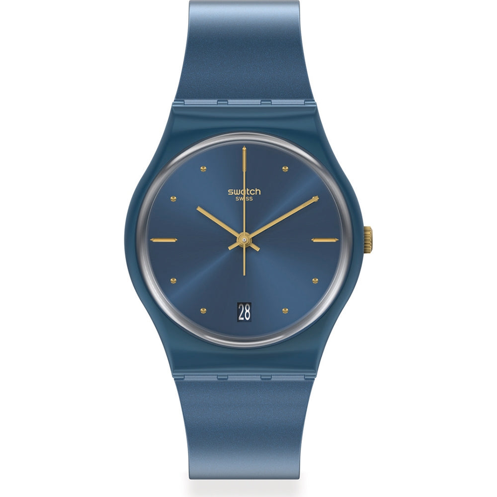 Orologio Donna Bioplastica Swatch Quarzo blu Solo Tempo GN417