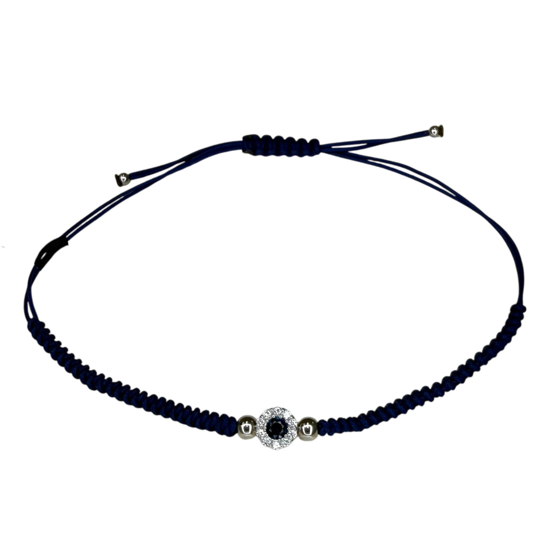 Bracciale Unisex Dalù Oro Bianco 18 KT Diamanti Bianchi Zaffiro Blu BR2091ZAF