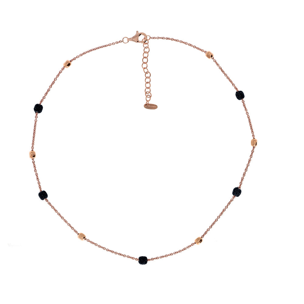 Collana Donna Pesavento Argento 925 Rosè Polvere Di Sogni Nera WPLVE870