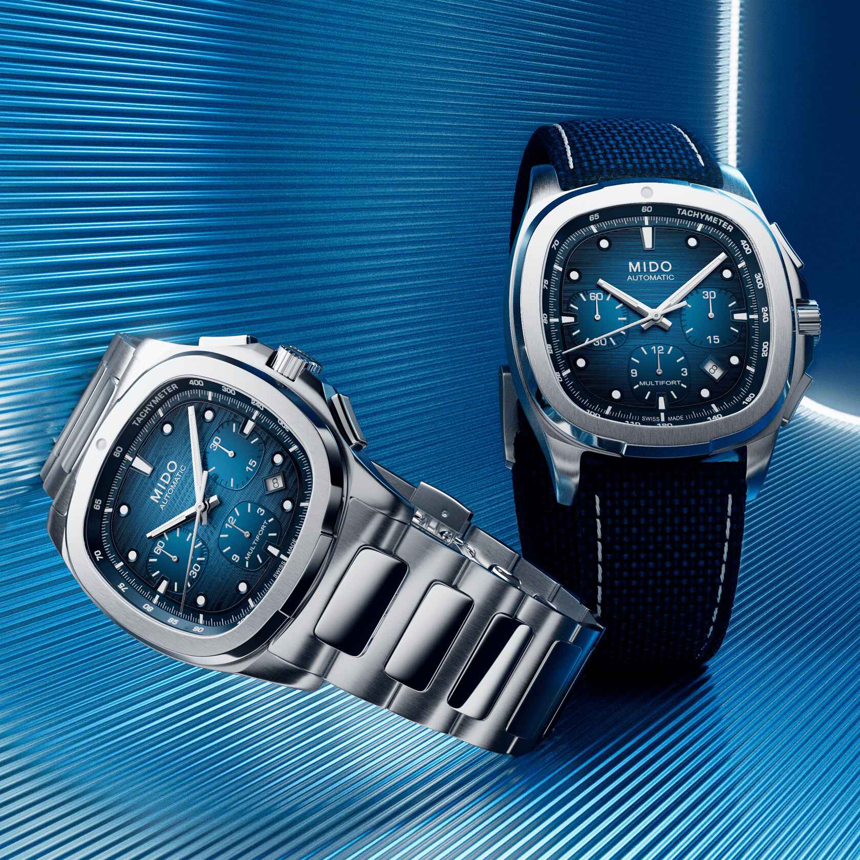 Orologio Uomo Mido Automatico Multifort TV Cronografo Blu M0495271104100