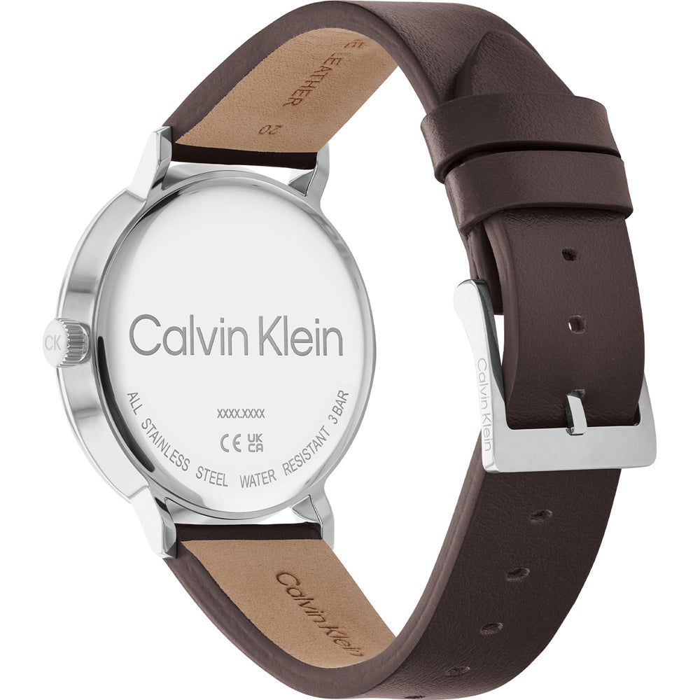 Orologio Uomo Calvin Klein Acciaio Pelle Quarzo Solo Tempo Blu 252000052