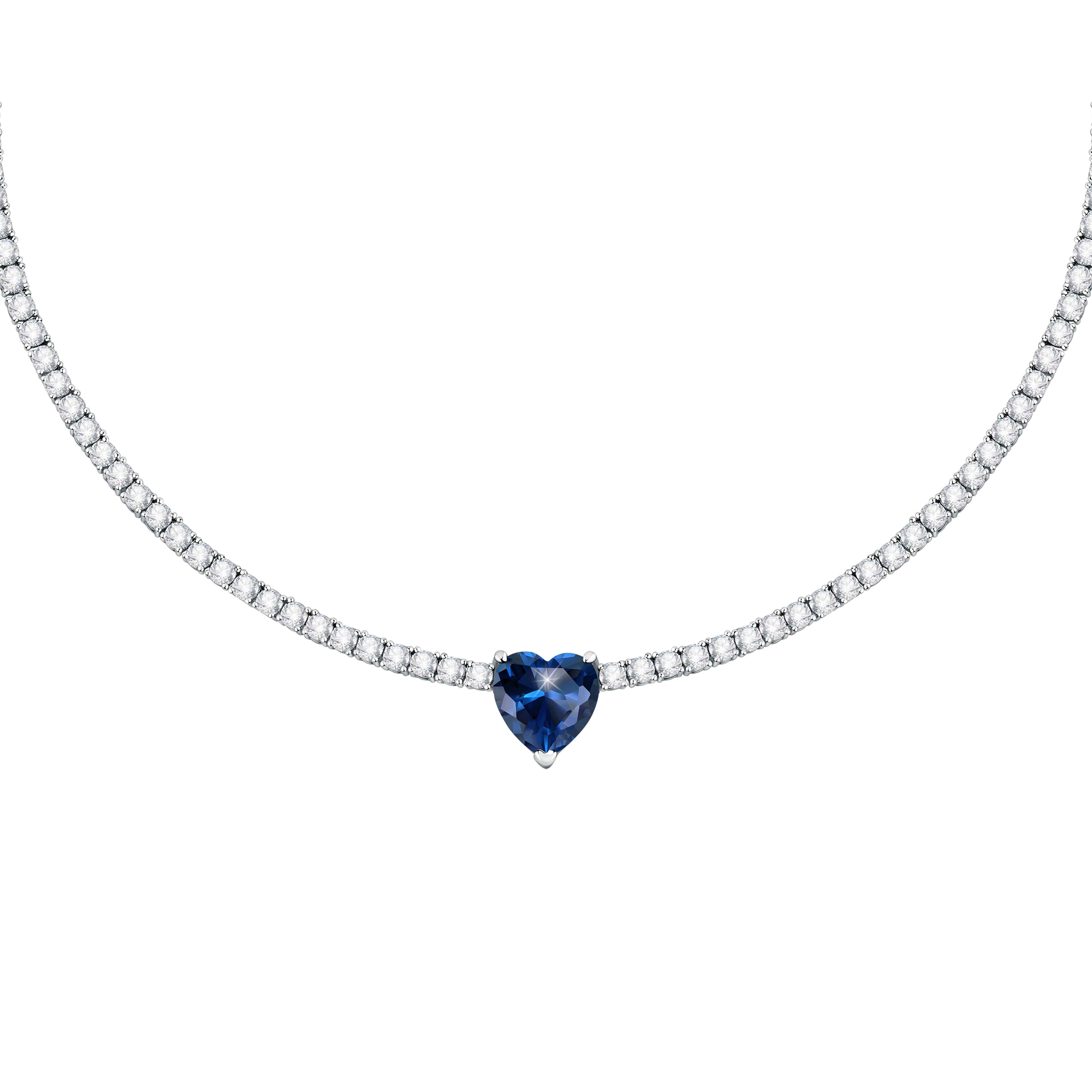 Collana Tennis Donna Chiara Ferragni Acciaio Zirconi Bianchi Cuore