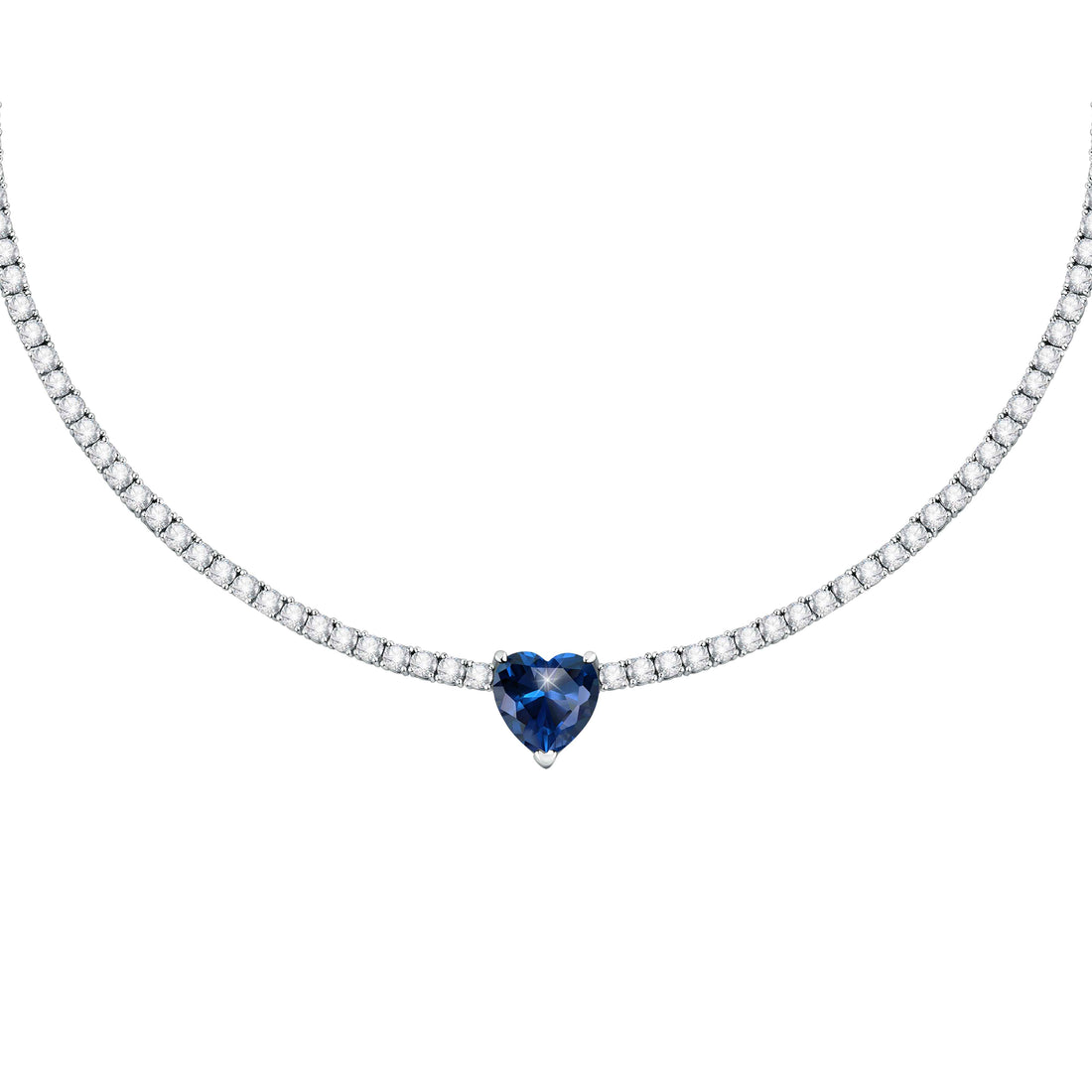 Collana Tennis Donna Chiara Ferragni Acciaio Zirconi Bianchi Cuore