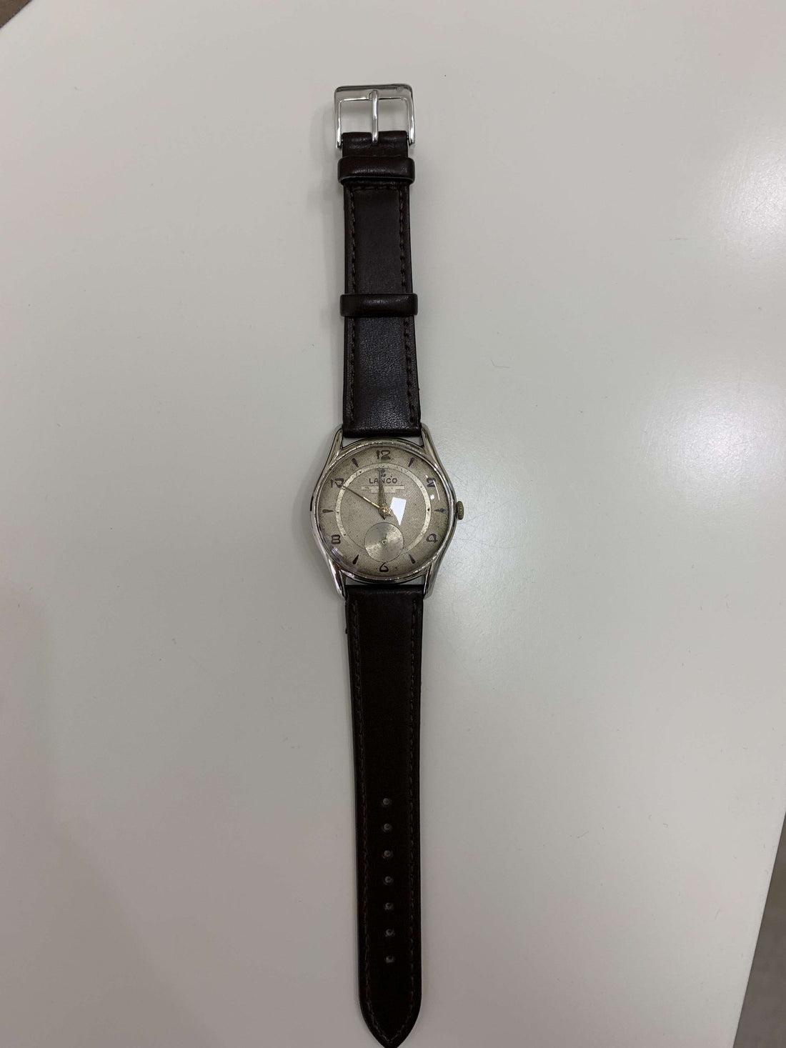 Orologio Uomo Vintage Meccanico Carica Manuale Lanco 1305 Mod 11 Cassa 37