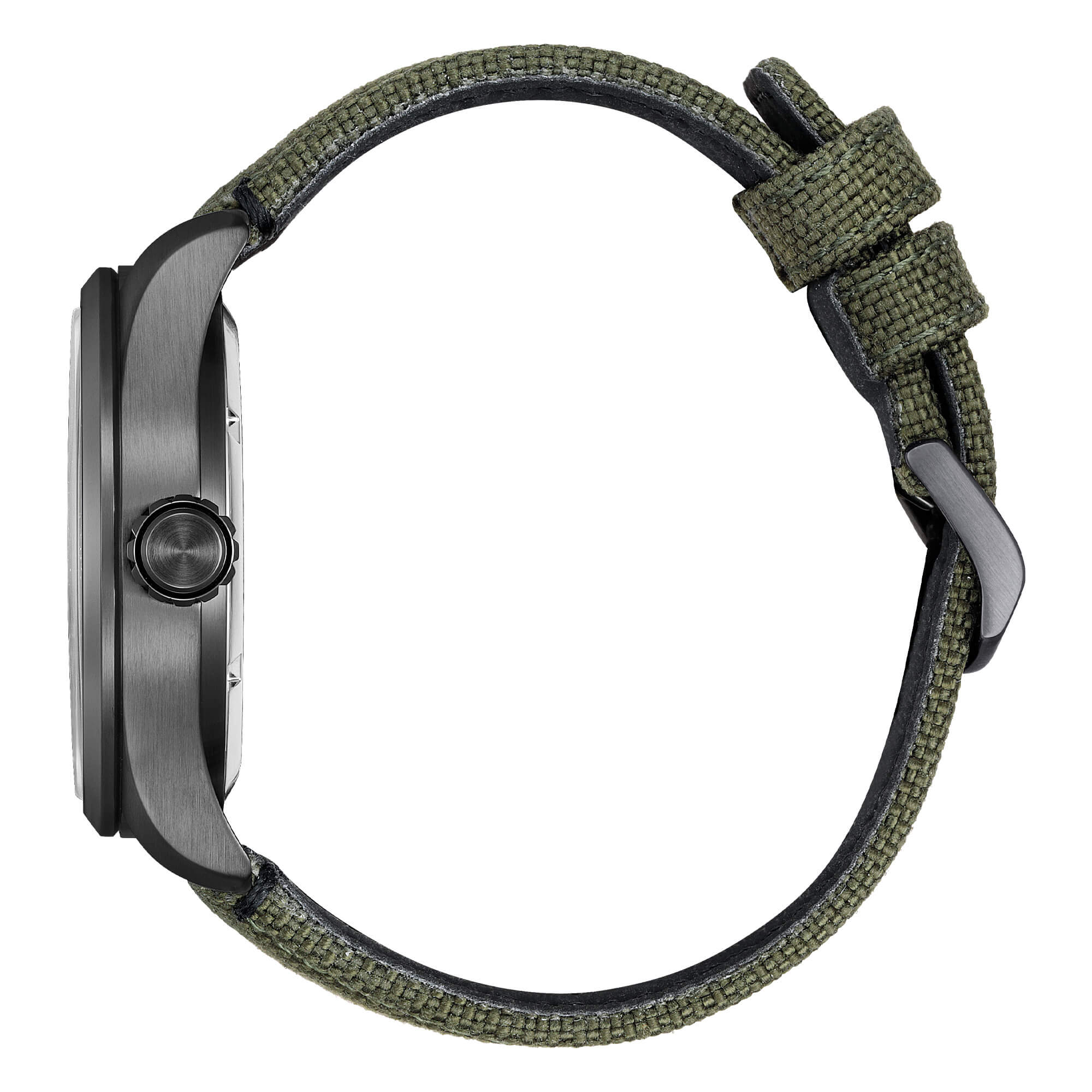 Orologio Uomo Citizen Eco-Drive Military Nero Data Cordura Verde AW1837-11H