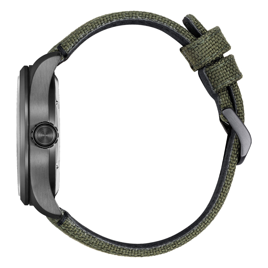 Orologio Uomo Citizen Eco-Drive Military Nero Data Cordura Verde AW1837-11H