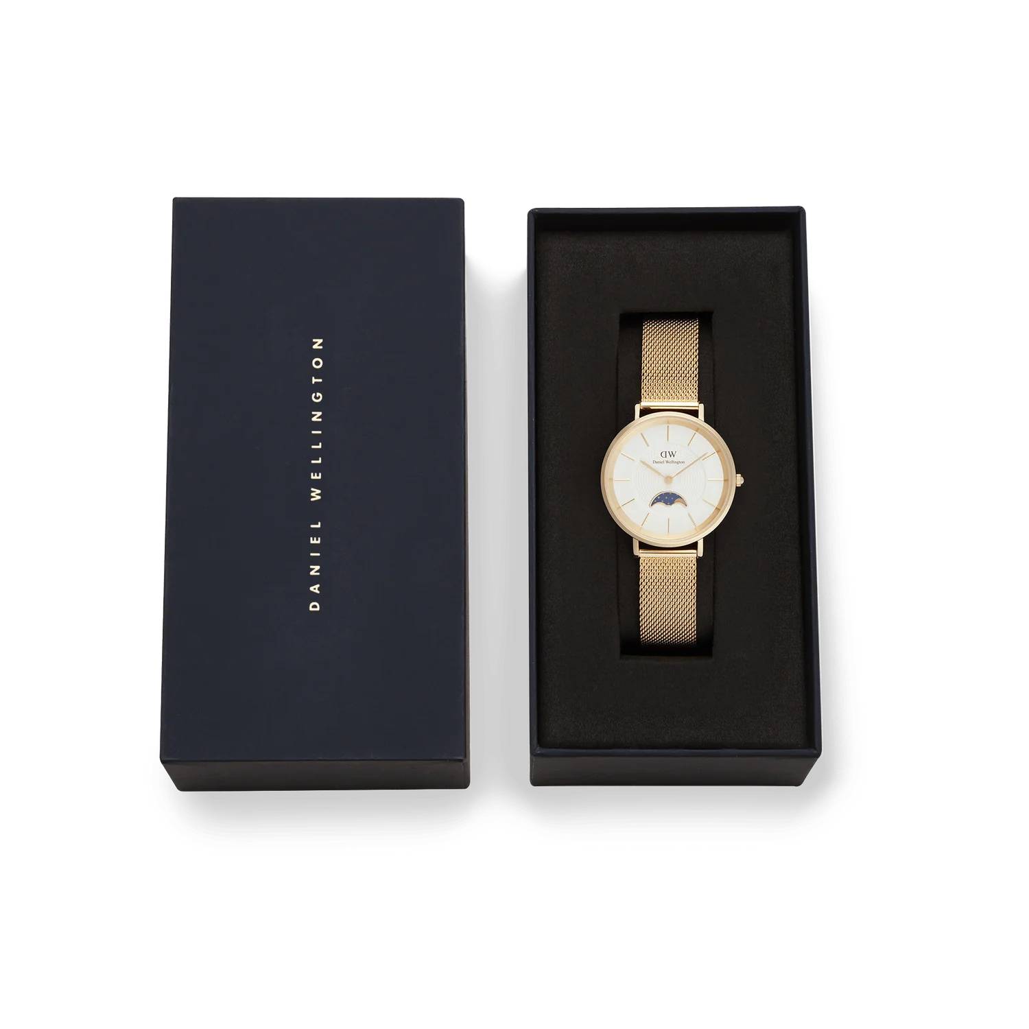 Orologio Donna Daniel Wellington Petite Lune Acciaio Dorato Fasi Lunari DW00100771