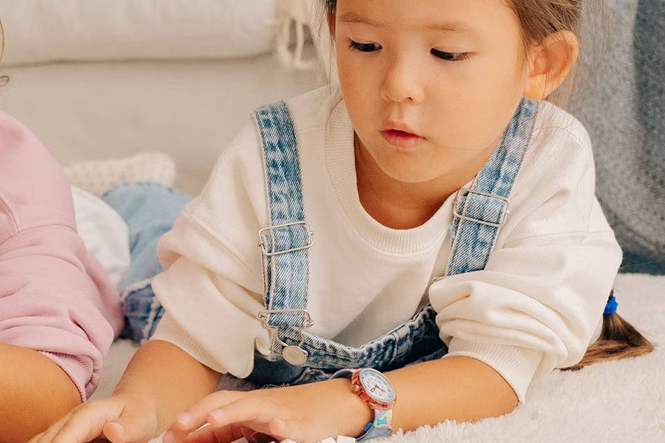 Orologio Bambina Swatch Flik Flak Star Party Quarzo Solo Tempo Stelle ZFBNP215