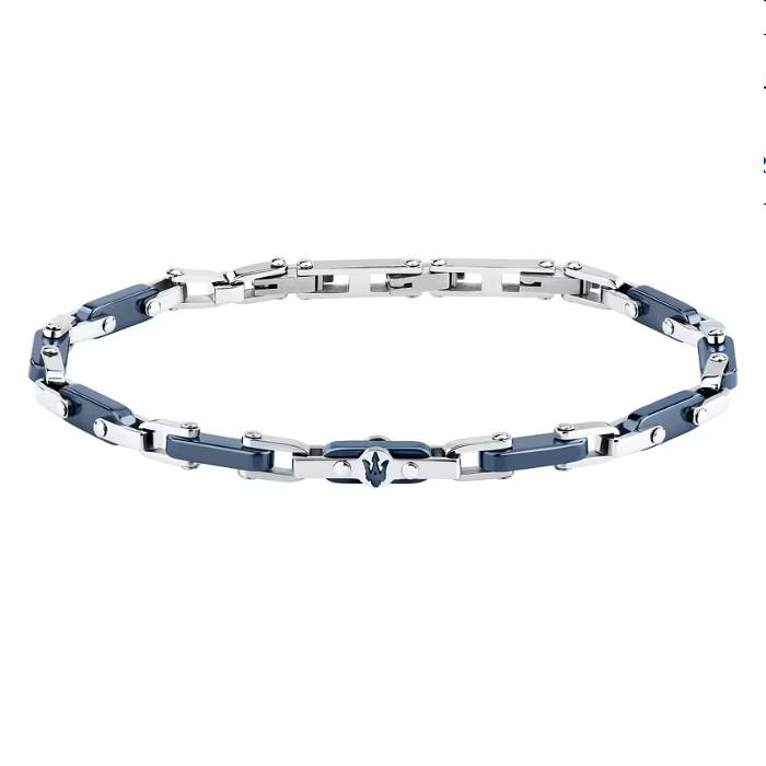 Bracciale Uomo Maserati Acciaio Ceramica Blu JM226ATZ76