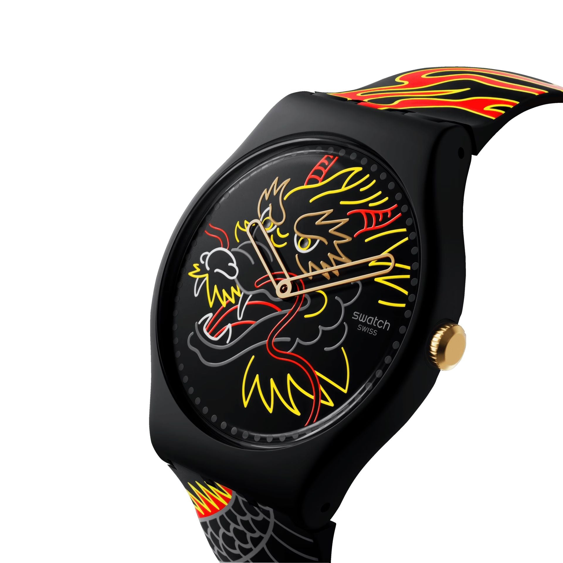 Orologio Unisex Swatch Pay Dragon In Wind Capodanno Cinese Quarzo SO29Z137