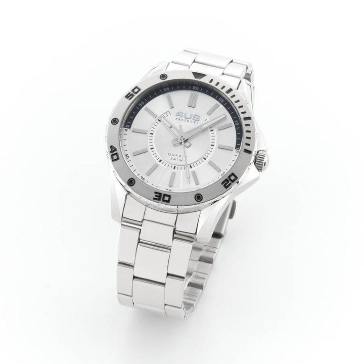 Orologio Uomo 4US Cesare Paciotti Acciaio Quarzo Solo Tempo Bianco Nero T4LS386
