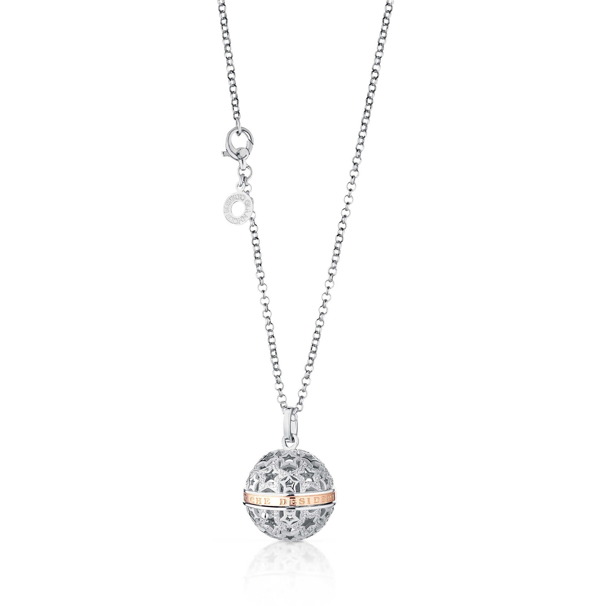 Collana Donna Argento 925 Chiama Angeli Roberto Giannotti Cuore Rosso Angelo