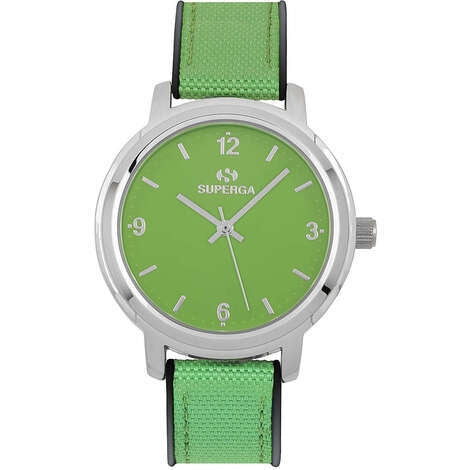 Orologio Donna Superga Quarzo Solo Tempo Cinturino Silicone Verde