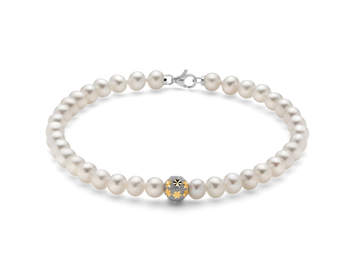 Bracciale Donna Miluna Perle Con un Inserto In Oro Bianco PBR3058V