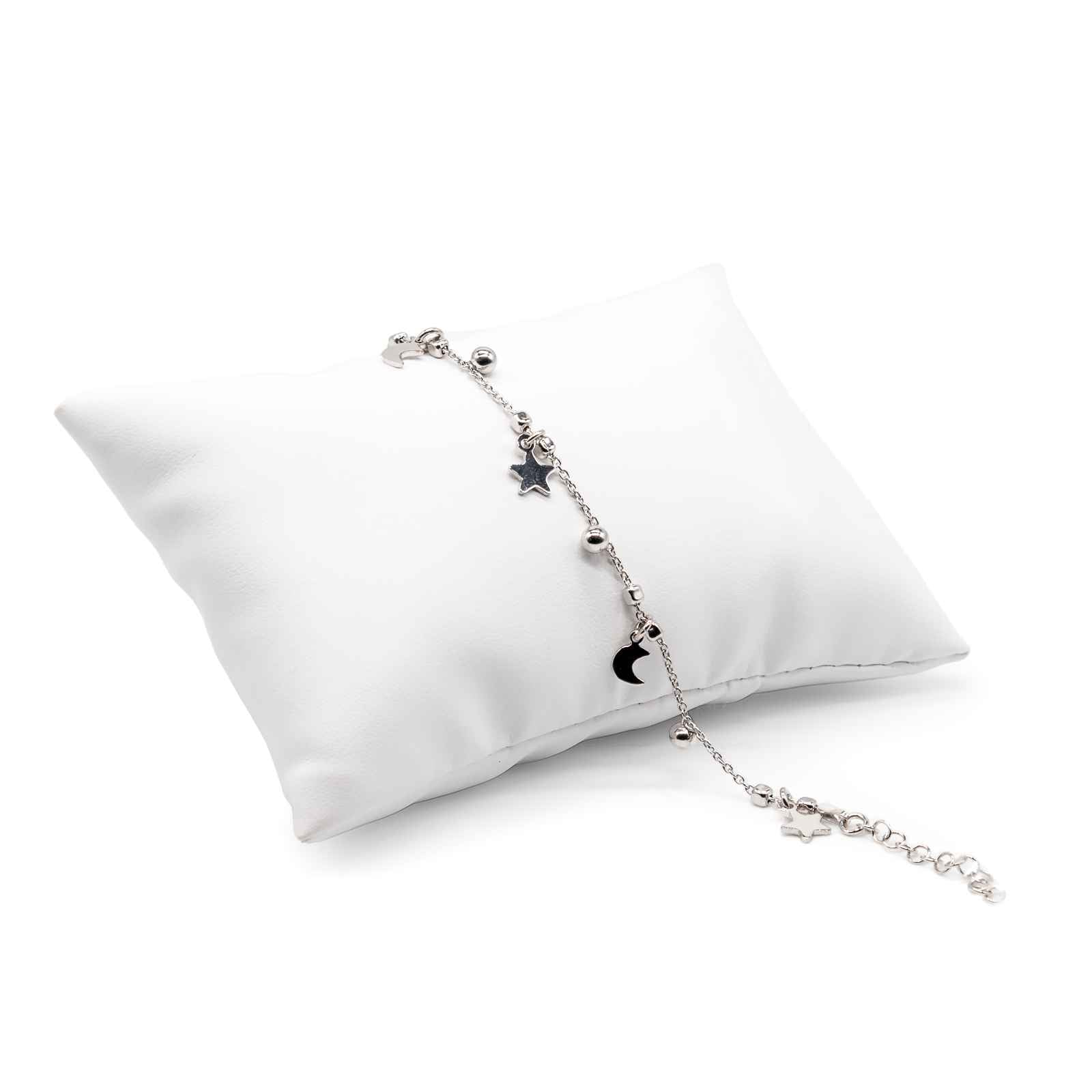 Bracciale Donna Argento 925 con stelle e lune pendenti