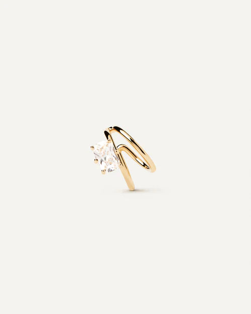 Orecchino Singolo Ear Cuff Donna PDPaola Argento Dorato 925 Punto Luce PG01-045-U
