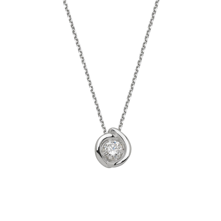Collana Donna Mikiko Punto Luce Oro 9 KT Diamante 0,20 CT. MDGIM34R4L020