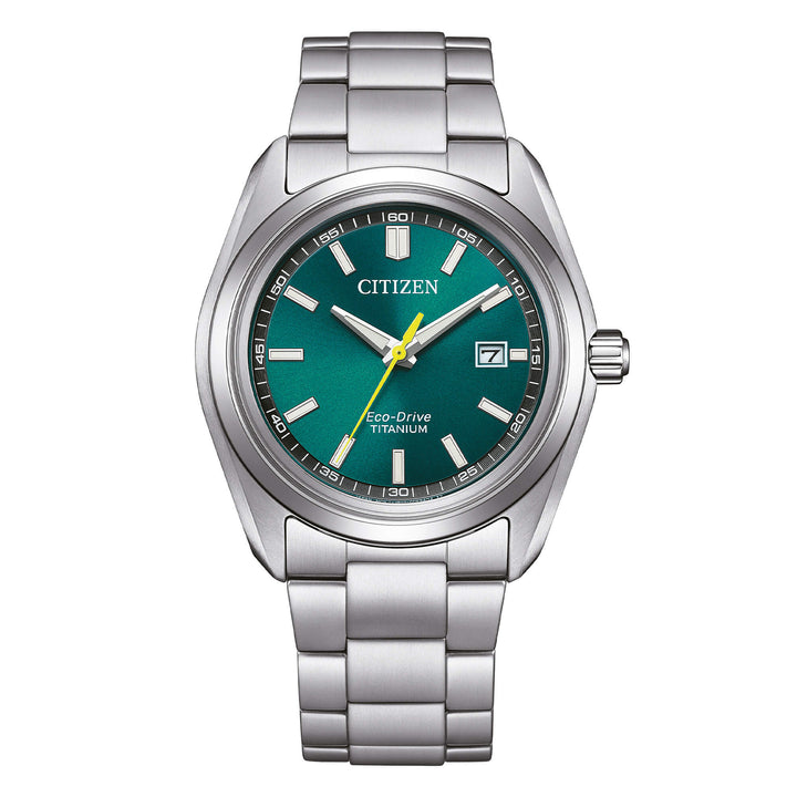 Orologio Uomo Citizen Verde Eco-Drive Titanio Data AW1900-50X
