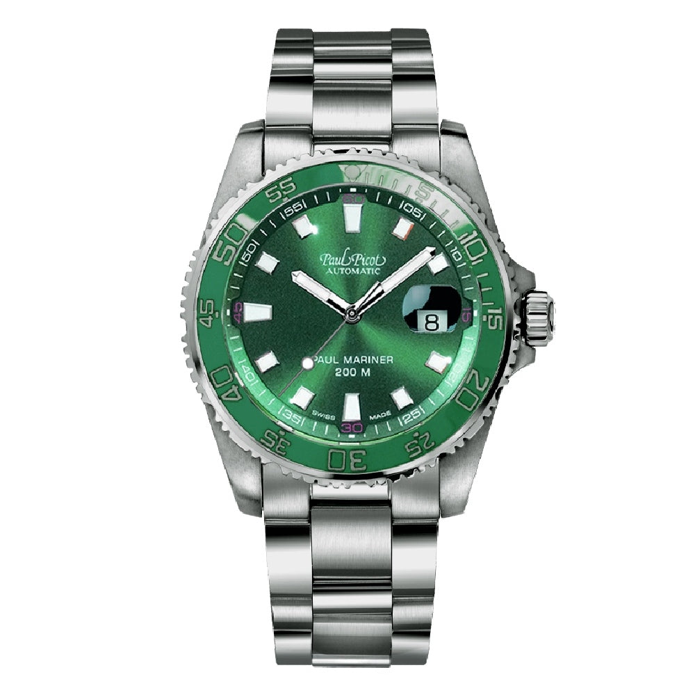 Orologio Uomo Paul Picot Automatico Paul Mariner 3 Verde Ceramica 4352SG-CV