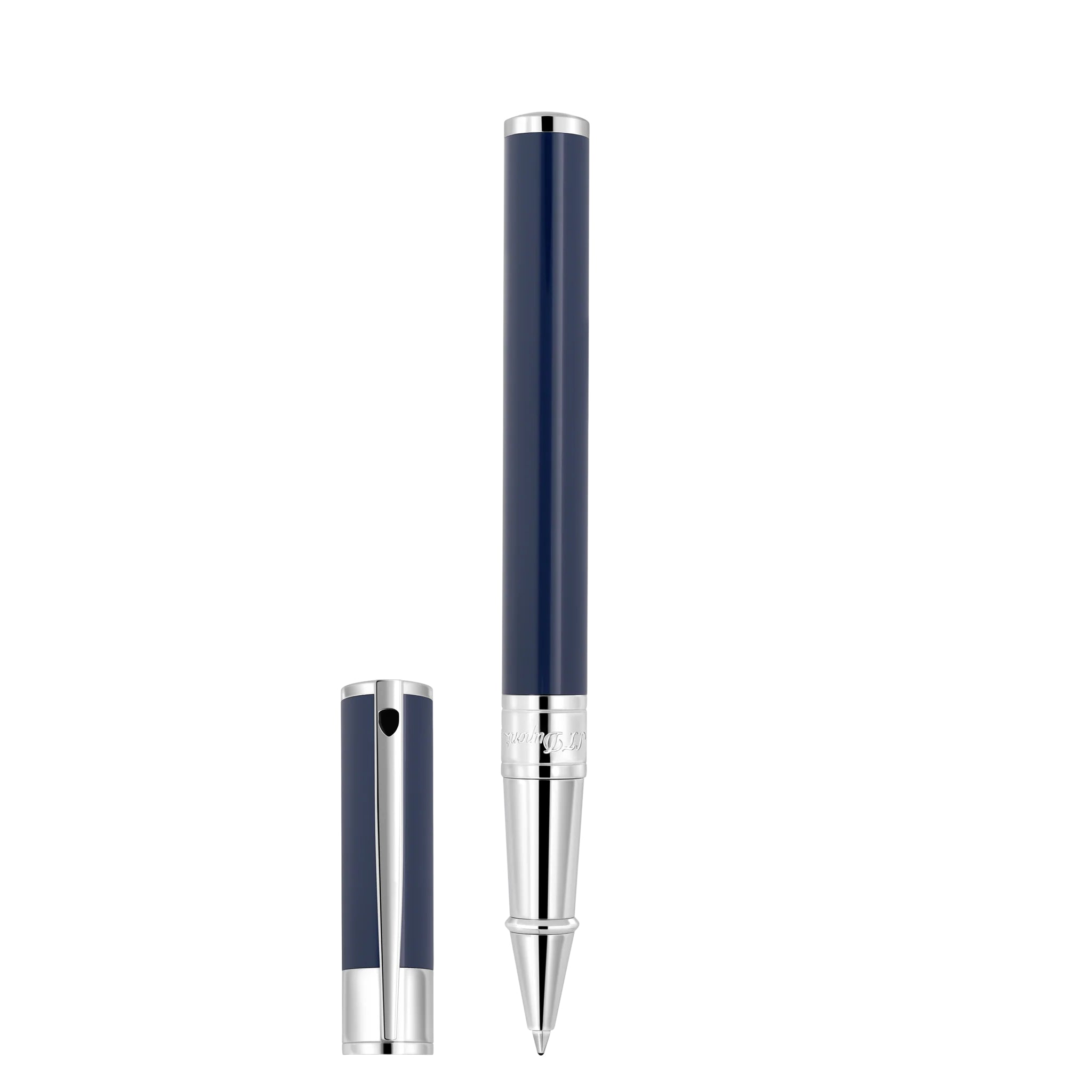 Penna Uomo Dupont Roller Biro Acciaio Smalto Blu 262205