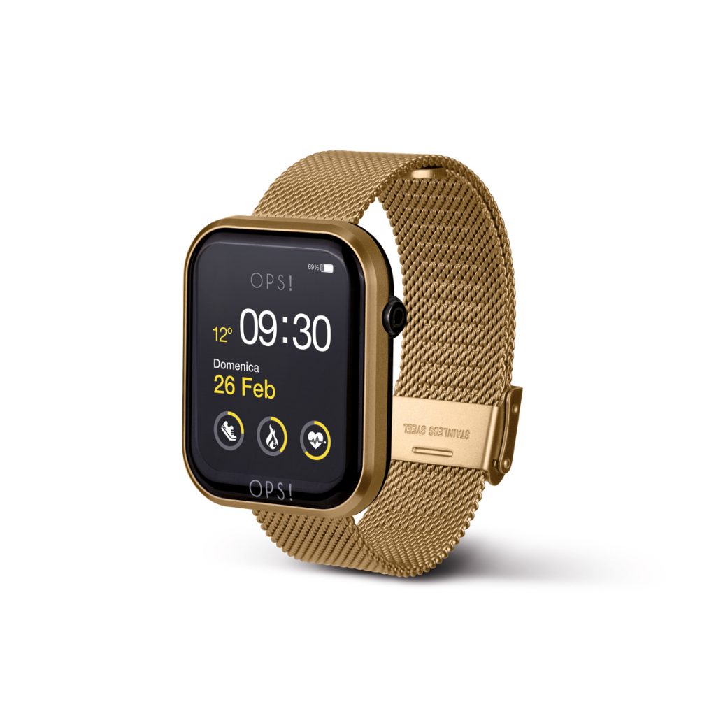 Orologio Unisex Ops Object Smartwatch Call Acciaio Dorato Maglia Milano OPSSW-16