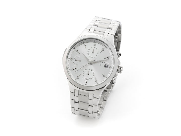 Orologio Uomo Cesare Paciotti Acciaio Quarzo Cronografo Argentè Sunray Data TSCR226