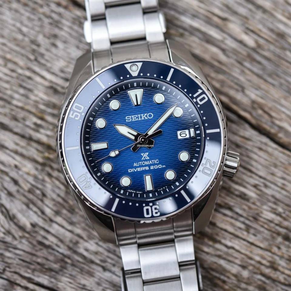Orologio Uomo Seiko Prospex Automatico Premium Acciaio Data Nero SPB321J1