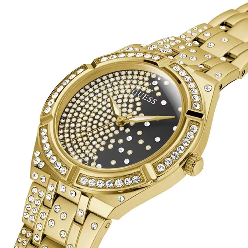 Orologio Donna Guess Quarzo Solo Tempo Zirconi Acciaio Dorato GW0312L2