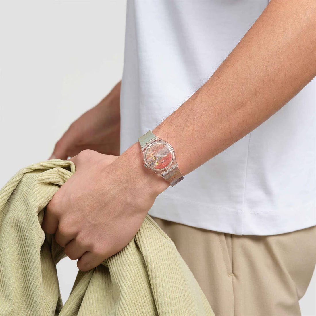 Orologio Unisex Swatch Turner's Scarlet Sunset Rosa SO28Z700