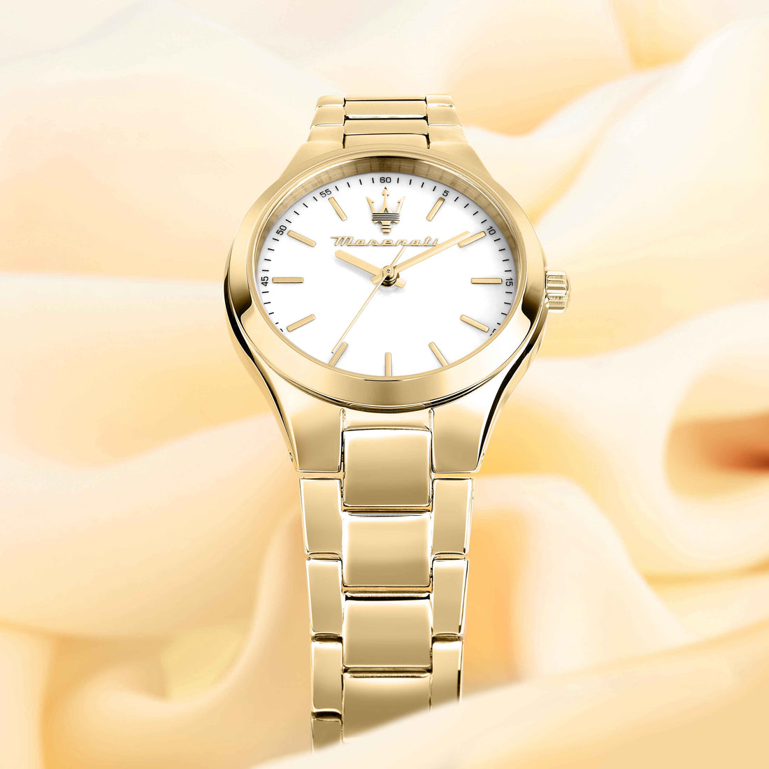 Orologio Donna Maserati Acciaio Dorato Quarzo Solo Tempo Zirconi R8853151501