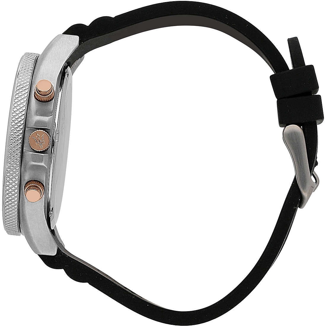 Orologio Uomo Acciaio Maserati Quarzo Cronografo Data  Rosè Nero R8871640002