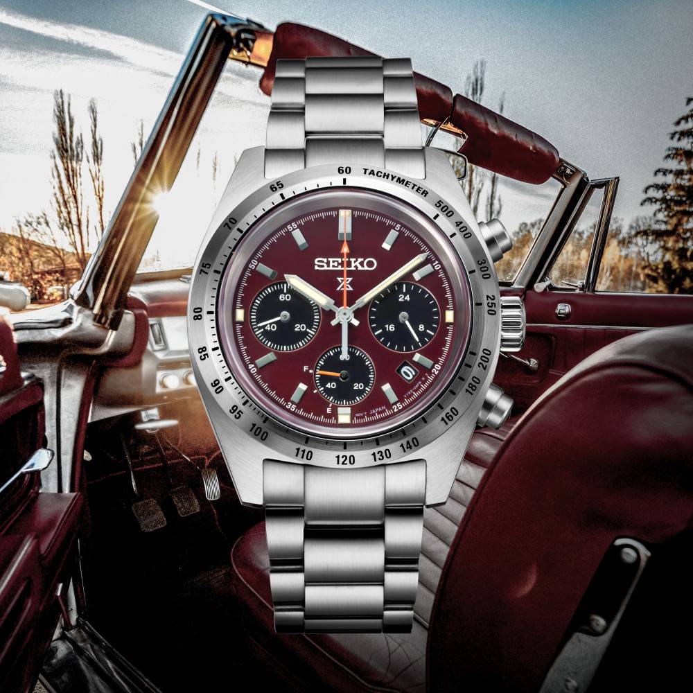 Orologio Uomo Seiko Rosso Speedtimer Carica Solare Edizione Limitata SSC935P1