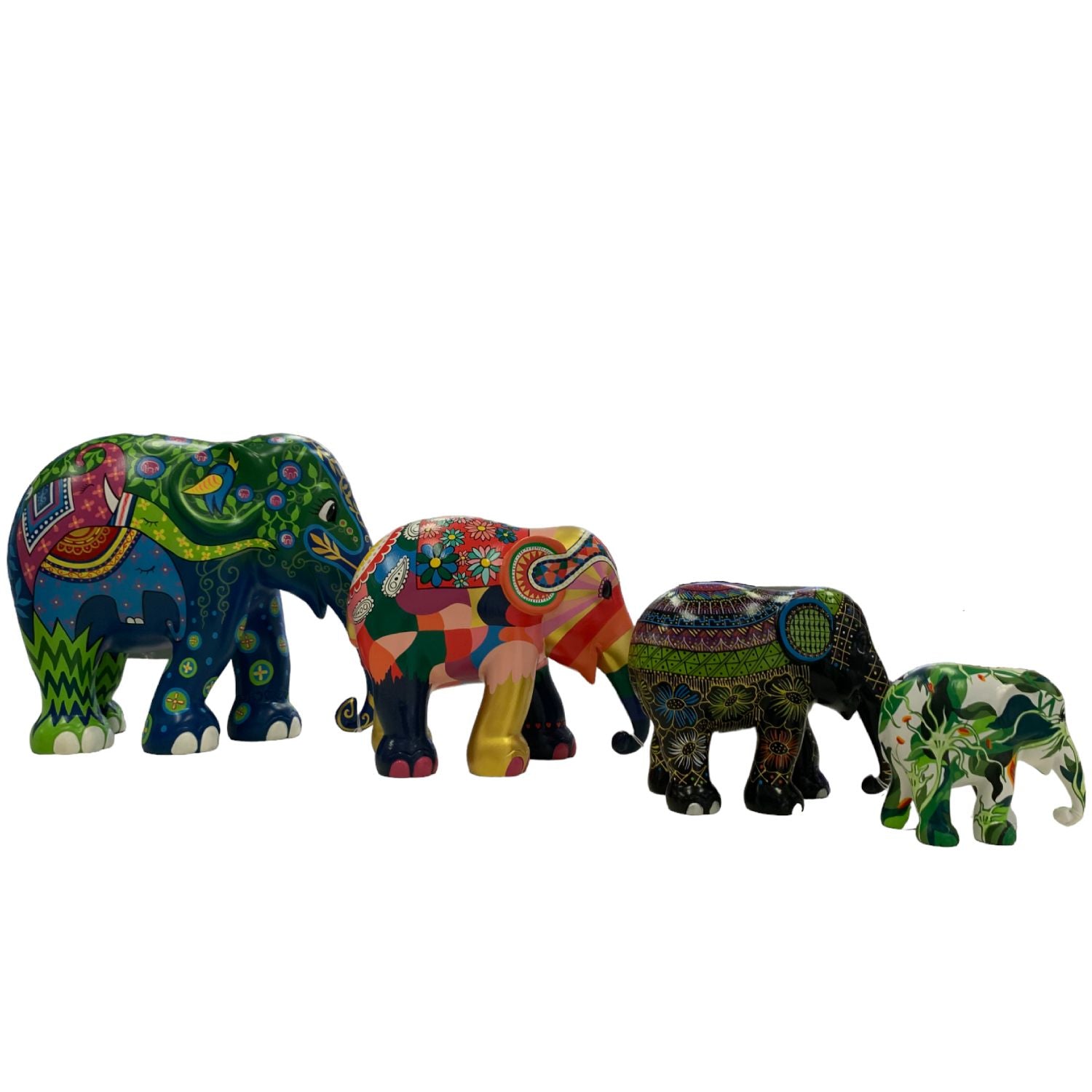 Scultura Elefante Onlylux Celestial 15 cm Resina Dipinto A Mano 8858831256903