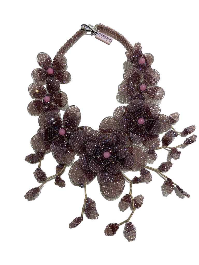Collana Donna Ottaviani girocollo con cristalli Colorati glicine 500855C