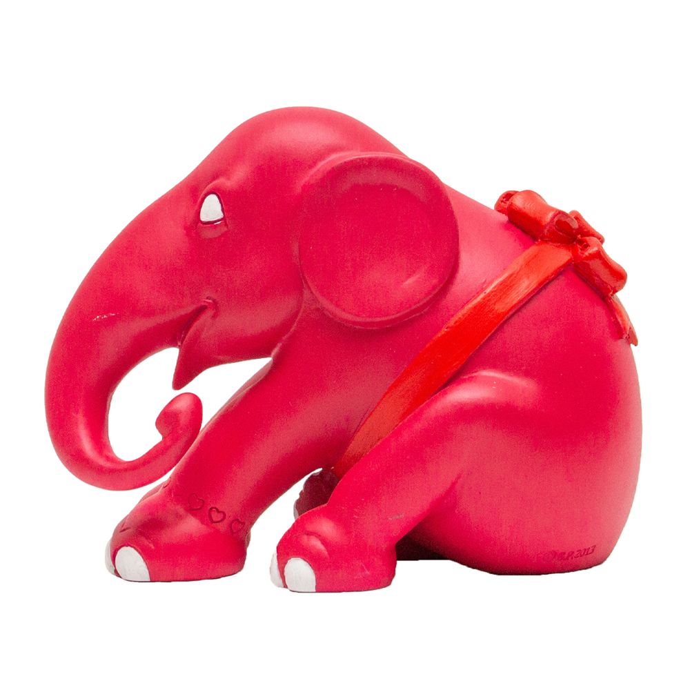 Scultura Elefante Onlylux Barbie 15 cm Resina Dipinto A Mano 8858831260467