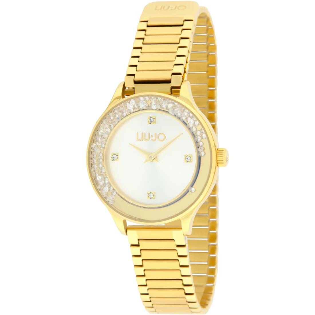 Orologio Donna Liu Jo Quarzo Solo Tempo Acciaio dorato Zirconi Dancing Shine TLJ2343