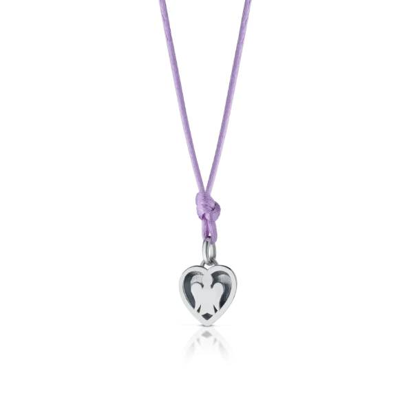 Collana Donna Roberto Giannotti Argento 925 Cordura Cuore Smalto Iris GIA401