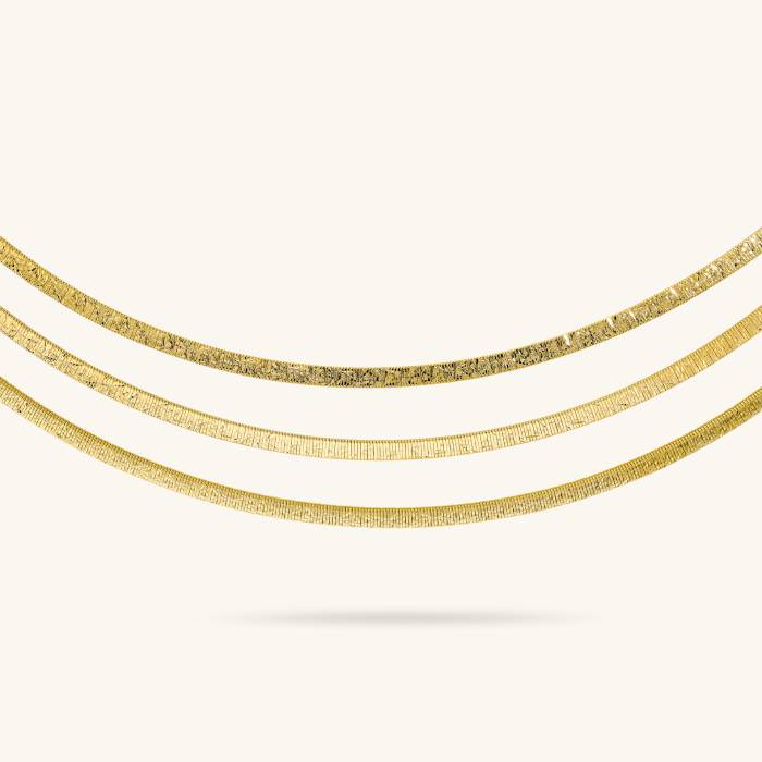 Collana Donna Etrusca Multifilo Lega placcata oro giallo 18kt  WSET00979