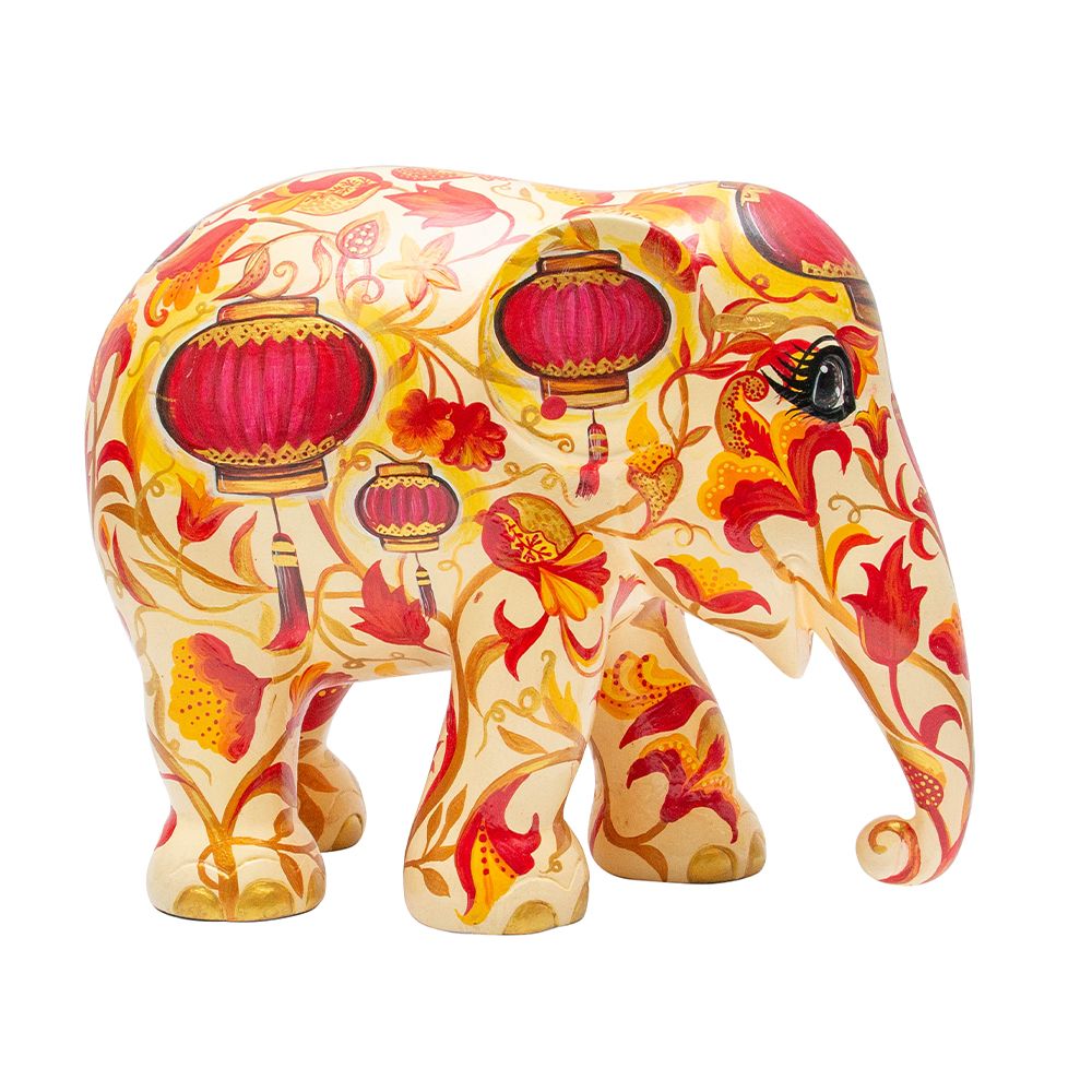 Scultura Elefante Onlylux Tuan Yuan 15 cm Resina Dipinto A Mano 8858831259072