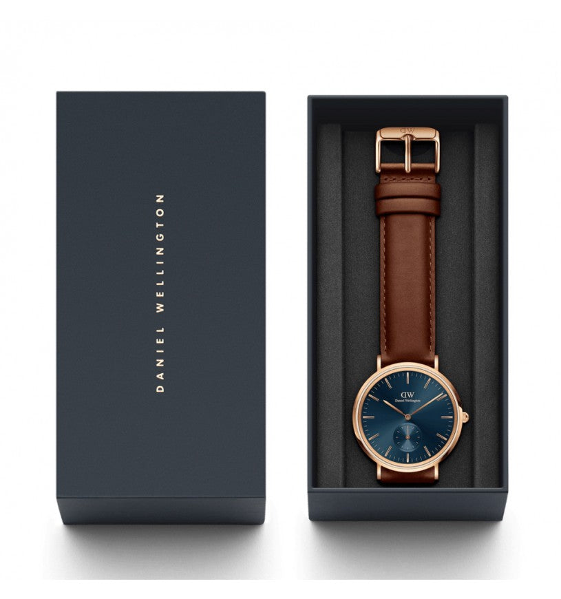 Orologio Uomo Daniel Wellington Quarzo Acciaio Rosè Pelle 40 mm DW00100708