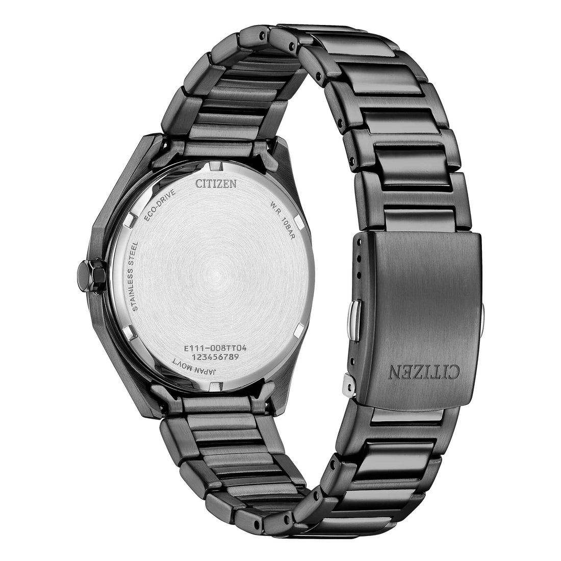 Orologio Uomo Citizen Nero Grigio Eco-Drive Acciaio Data BM7625-80H