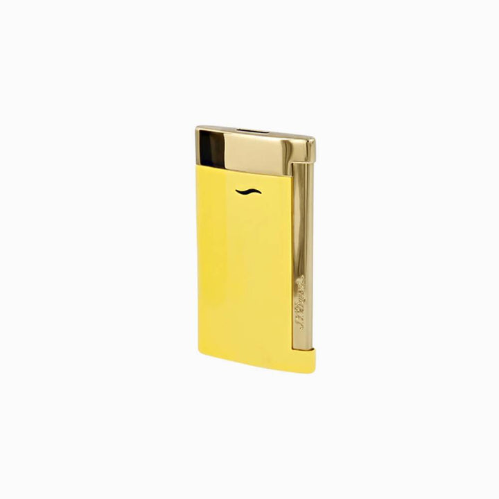 Accendino Uomo Dupont Smalto Giallo Acciaio Dorato 0027780