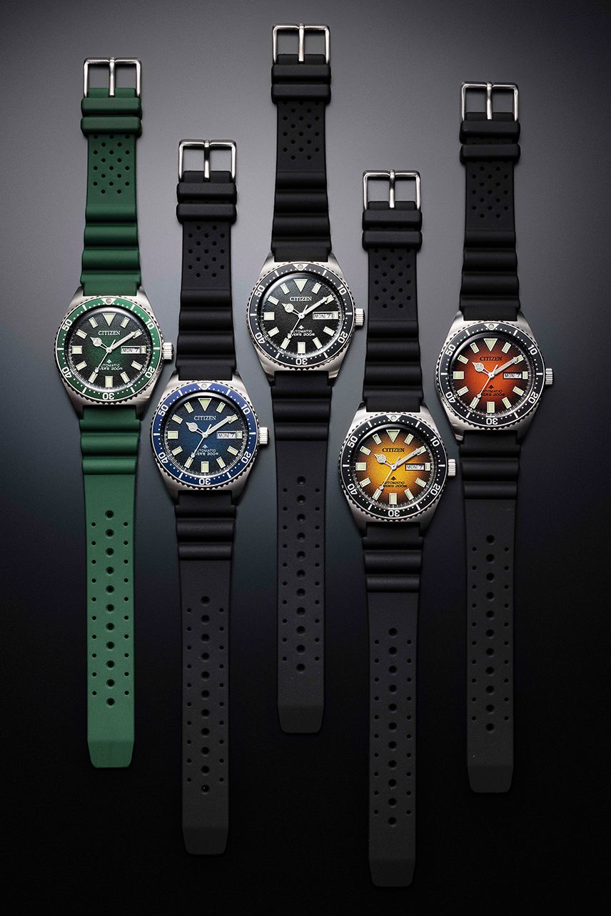 Orologio Uomo Citizen Promaster Automatico Gomma Verde Acciaio NY0121-09X
